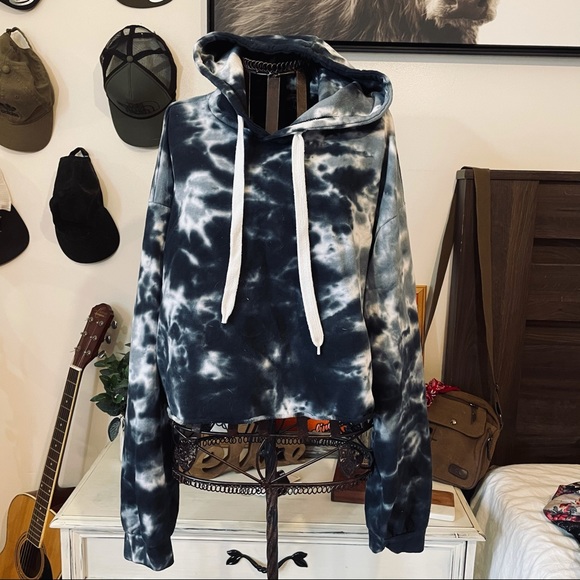 Chemistry Sweaters - Chemistry | oversized tie dye cropped hoodie